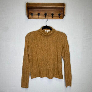 Madewell |‎ Mockneck Mustard Sweater Alpaca Wool